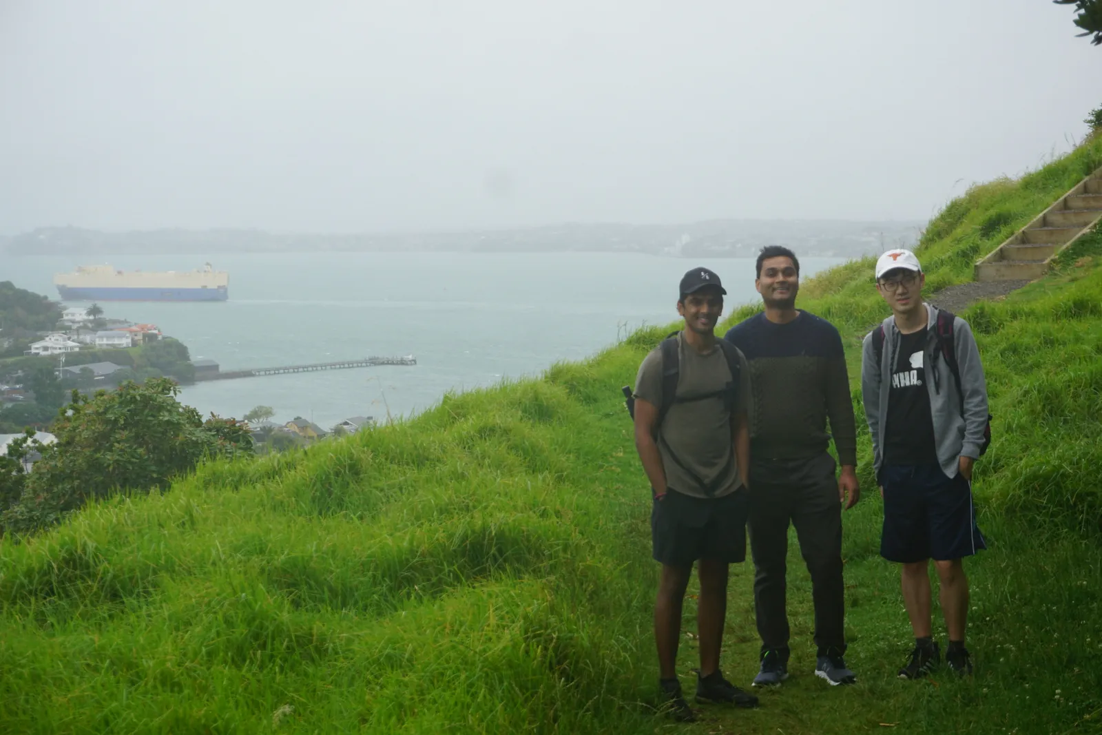 Sandeep, Shubhankar and Po-han in Devonport, Auckland